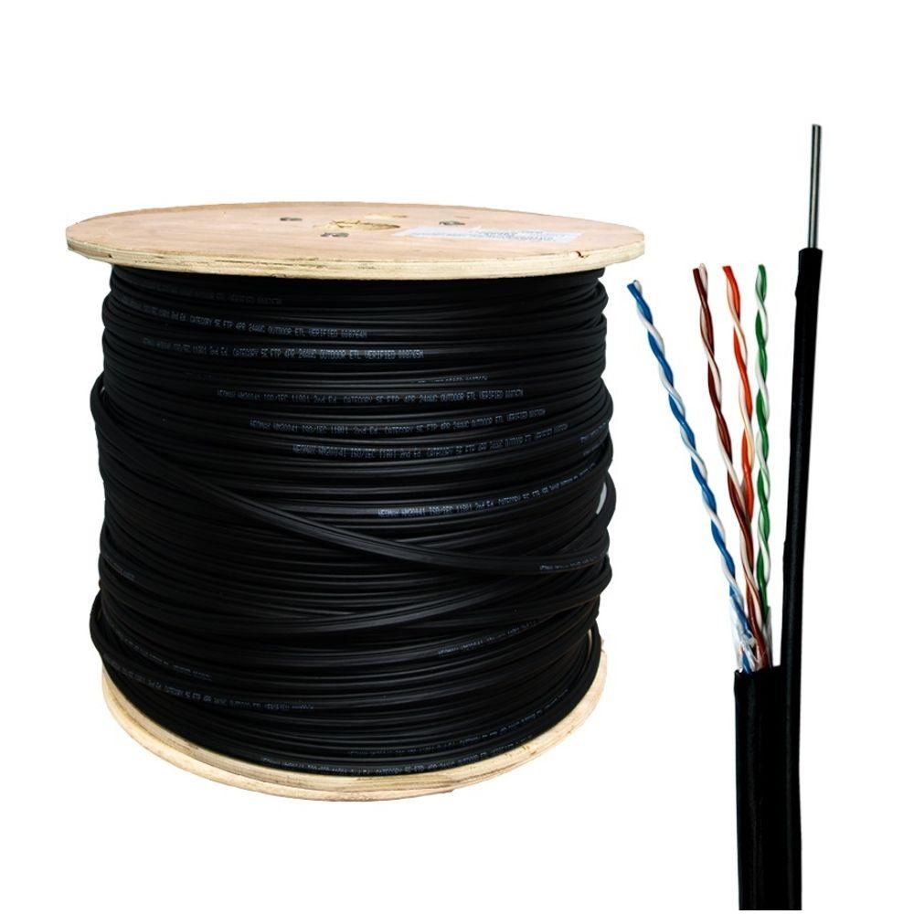 NEXTSTAR BOBINA CABLE UTP CCAL CAT5E EXTERIOR CON MENSAJERO 305 METROS