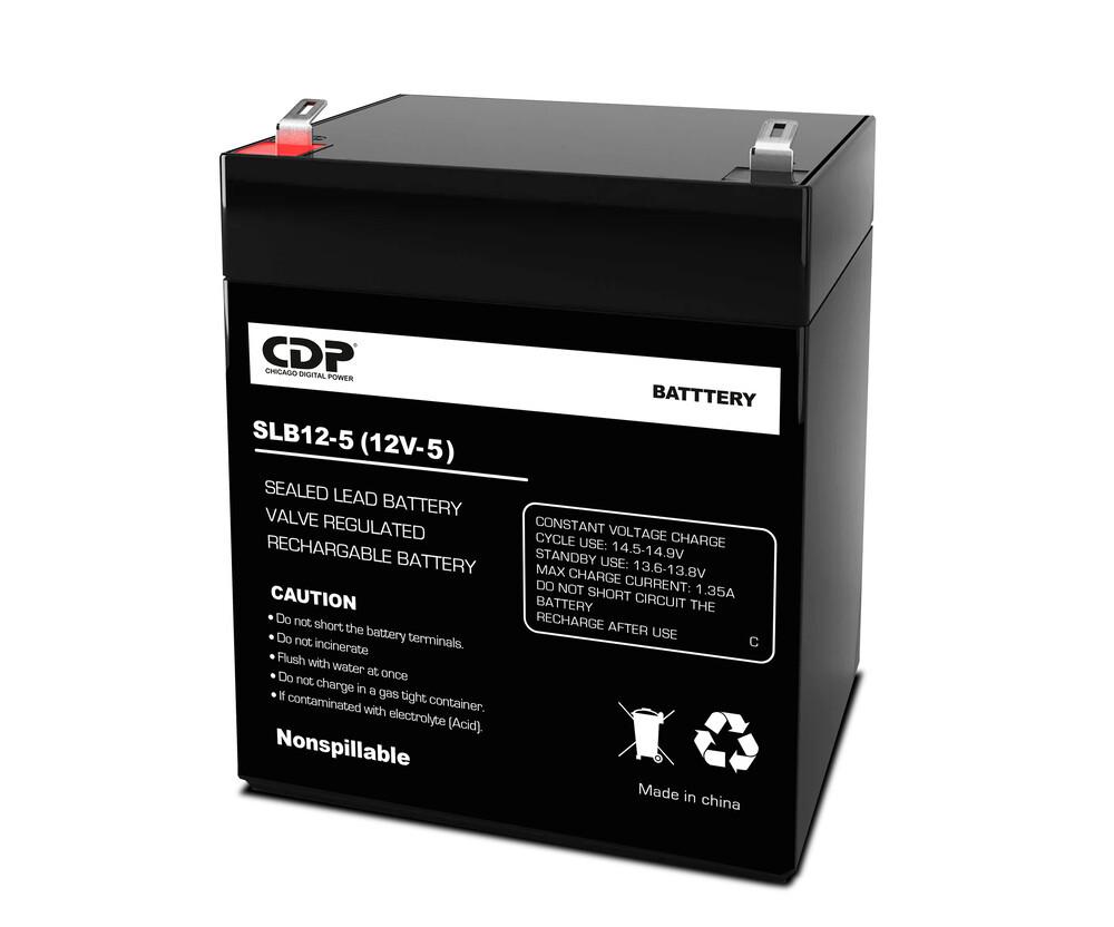 CDP SLB12-5 BATERIA 12 VOLTIOS 5 AMPERIOS CON TERMINAL F2 PLOMO