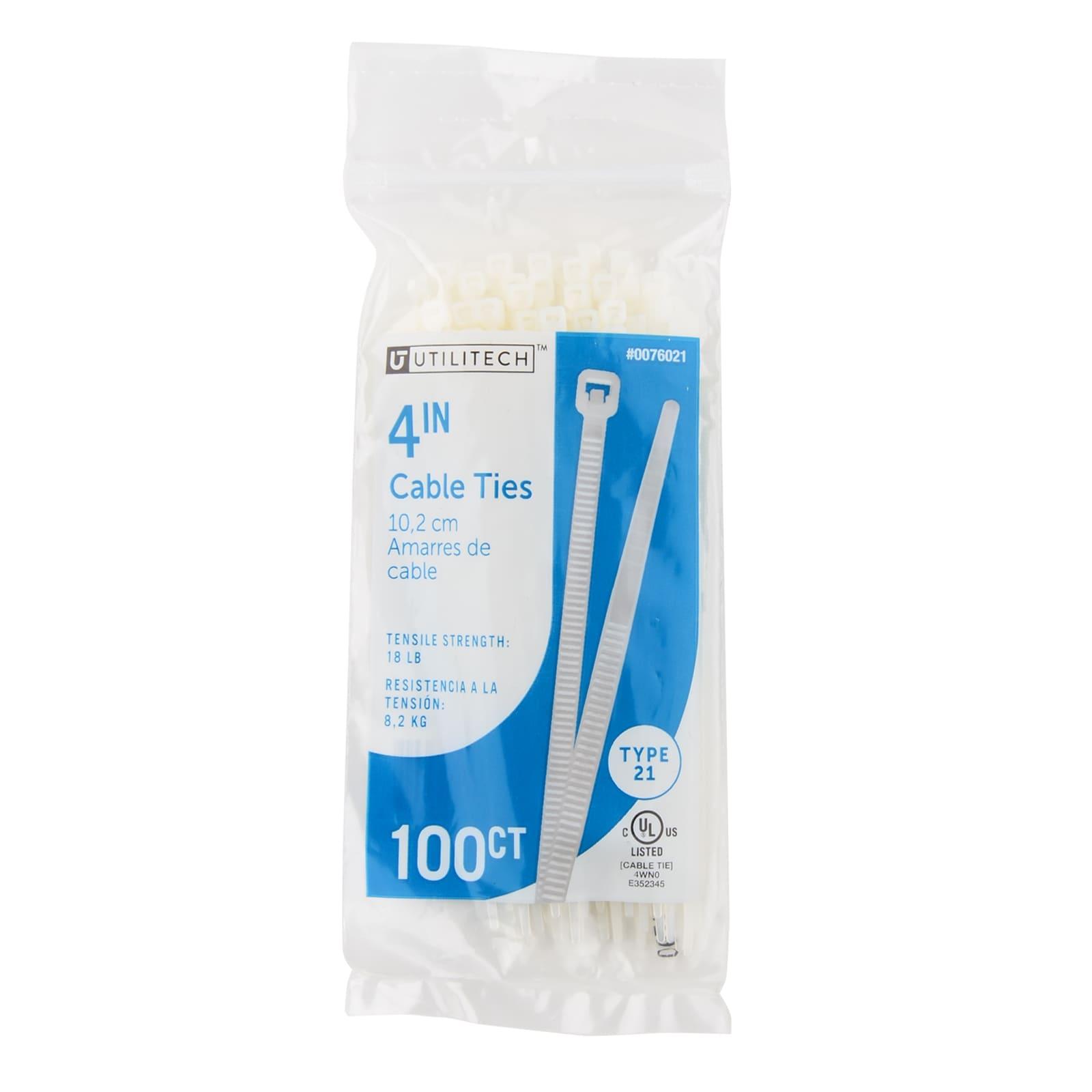 LINET FAJILLA PLASTICA DE 4 PLG / BOLSA DE 100 UNIDADES COLOR BLANCO