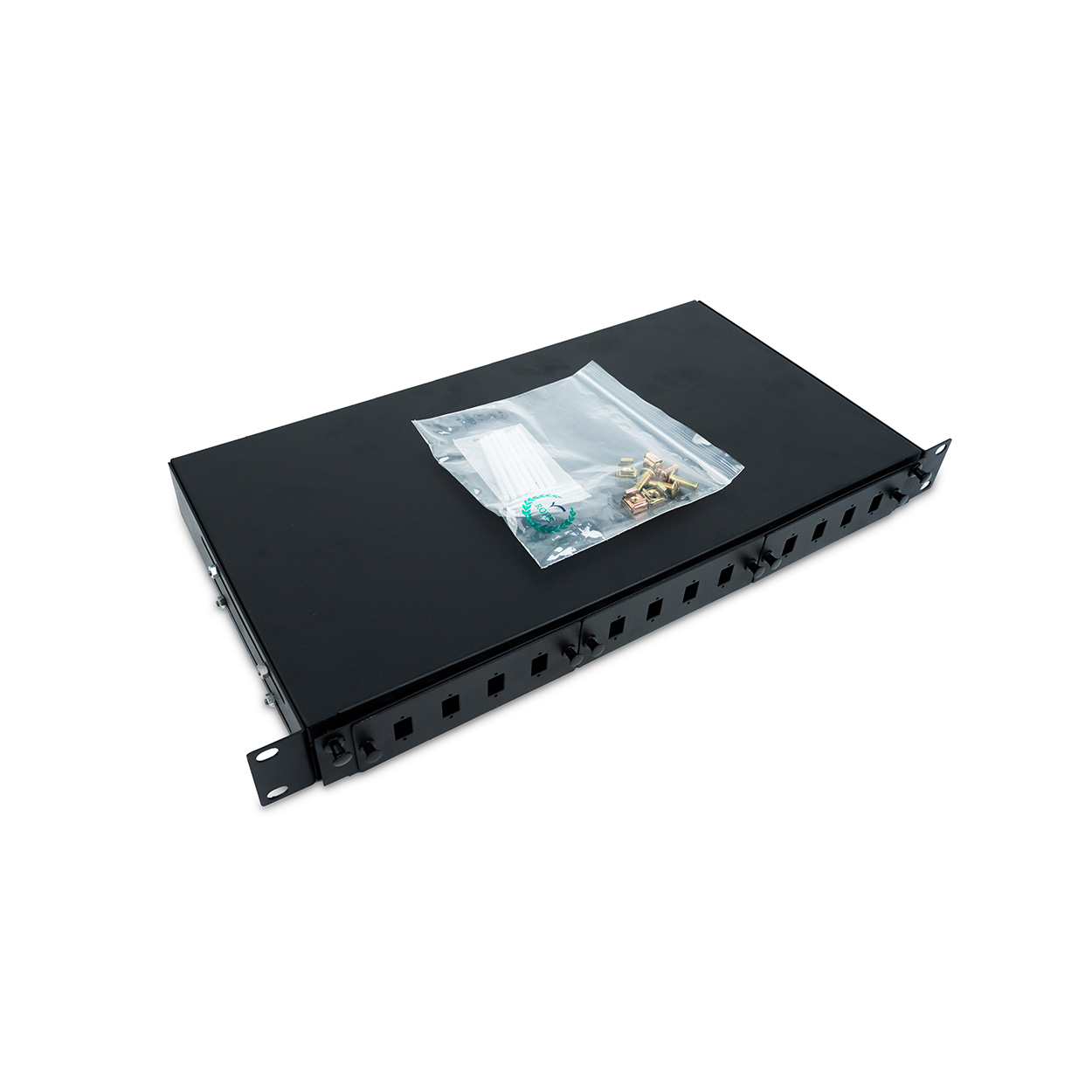 LINET ODF DESLIZABLE 12 PUERTOS VACIOS  1U  SIN ADAPTADORES Y SIN PIGTAIL